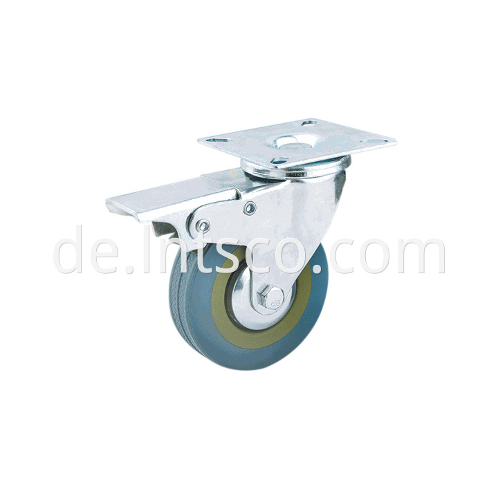 Grey Rubber Brake Casters Jpg